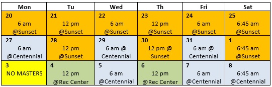 fall schedule - before